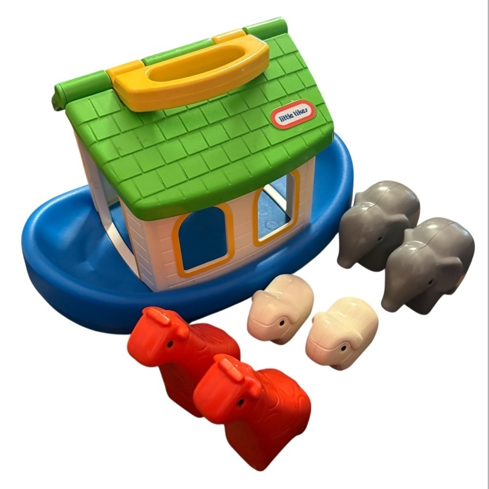 Little Tikes Toddle Tots Noah's Ark Playset Animal Figures Boat Vintage Toy 90s